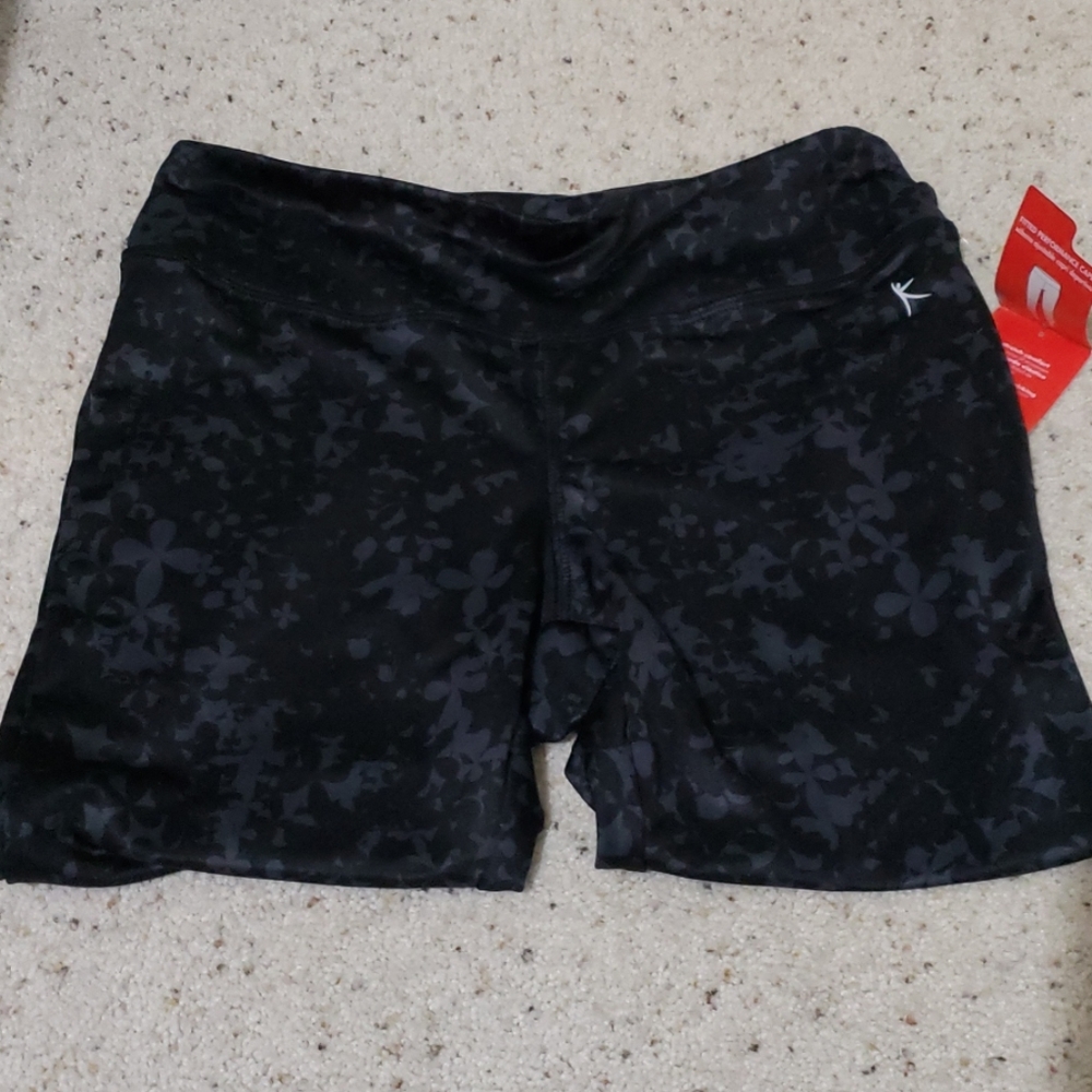 Floral Black Crop Athletic